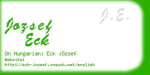 jozsef eck business card