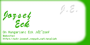 jozsef eck business card